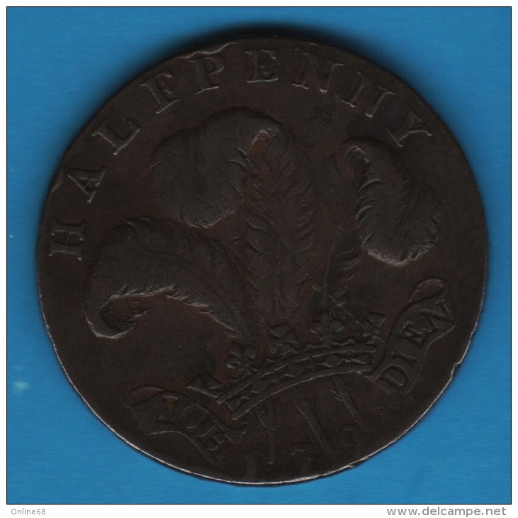 SUSSEX / BRIGHTON GEORGE PRINCE OF WALES 1794 HALFPENNY  TOKEN - Professionnels/De Société