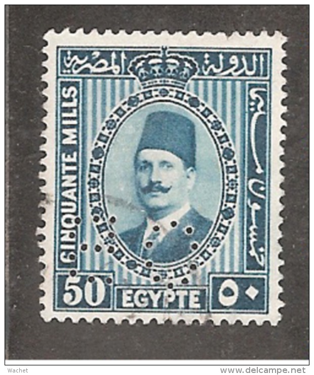 Perfin Perforé Firmenlochung Egypt Sc 145 OB Ottoman Bank - Used Stamps