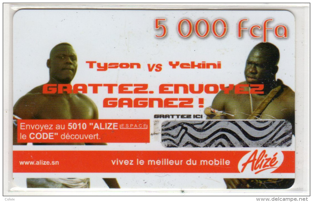 SENEGAL RECHARGE SONATEL ALIZE 5 000 FCFA BOXE TYSON Vs YEKINI - Senegal