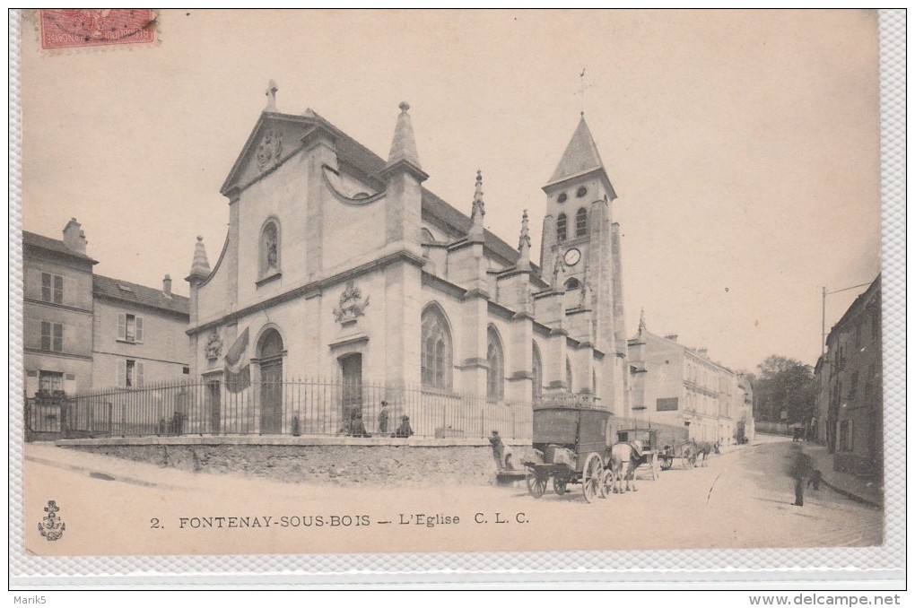 FONTENAY SOUS BOIS église, Attelages - Fontenay Sous Bois