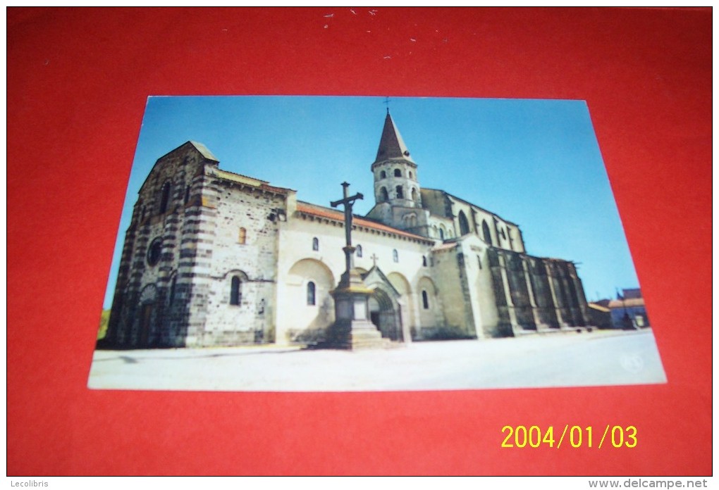 CARTE  POSTALE  SUR LE THEME DU CHRISTIANISME ° ENNEZAT L'EGLISE  LE 22 11 1988 - Ennezat