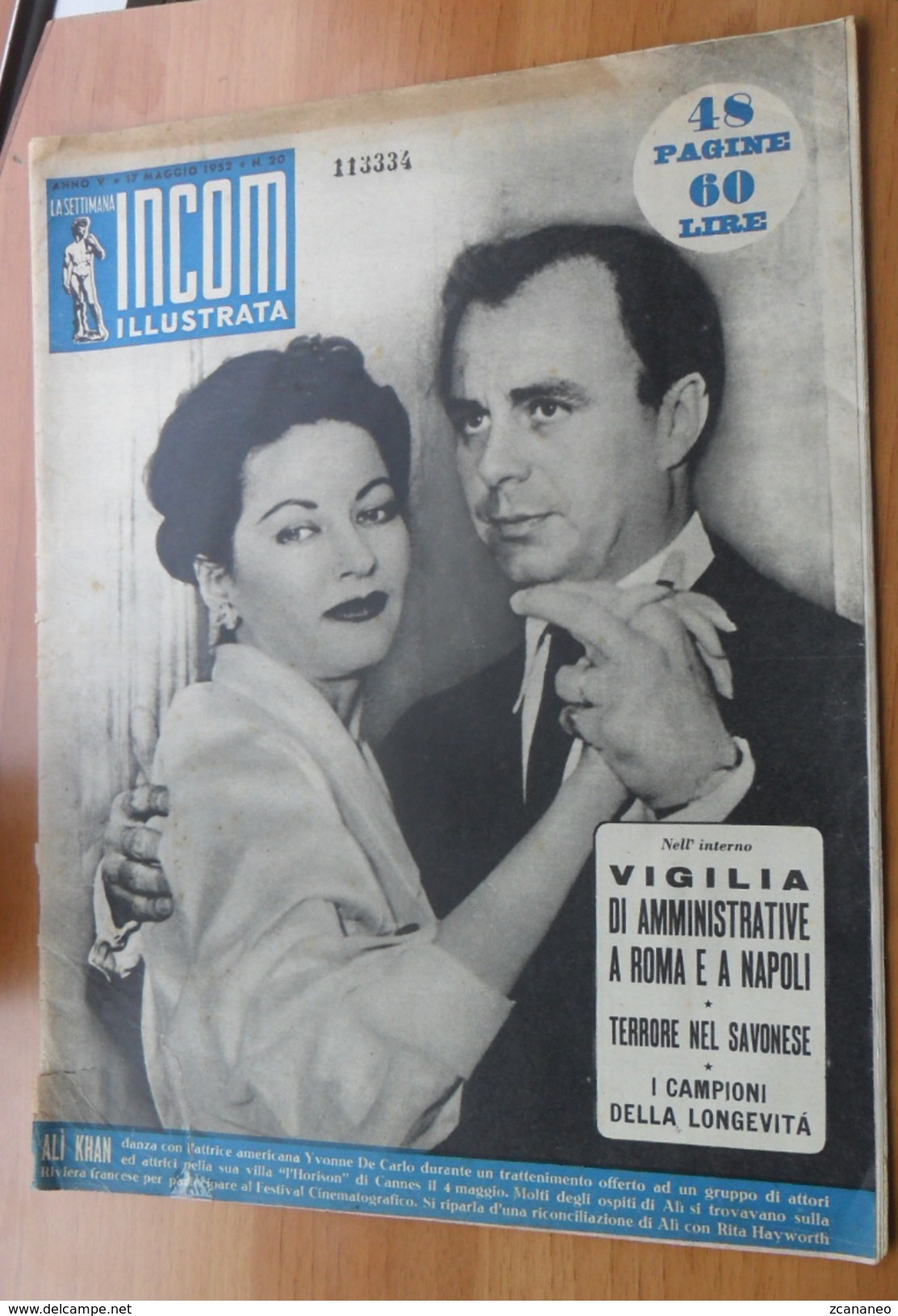 LA SETTIMANA INCOM ILLUSTRATA N° 20 DEL 17-5-1952 - - Altri & Non Classificati