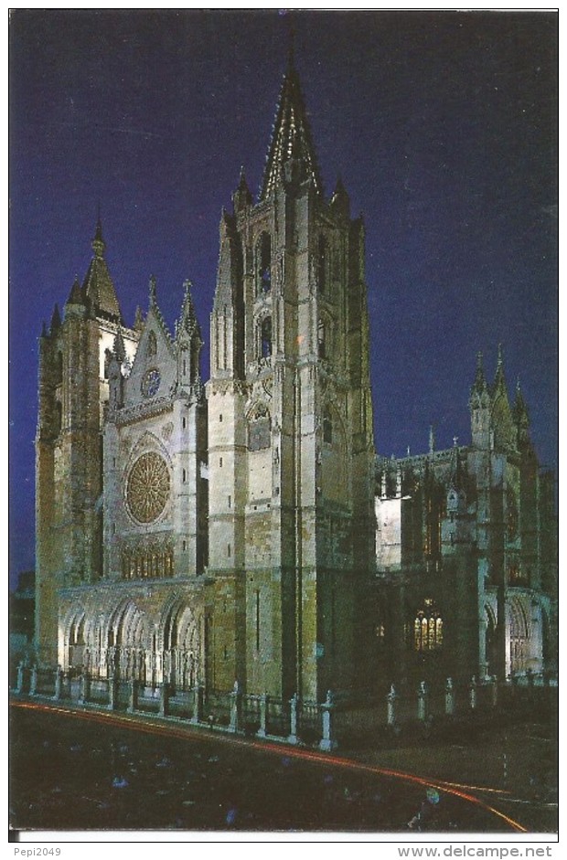 PW1125 - POSTAL - LEON - CATEDRAL - NOCTURNO - León