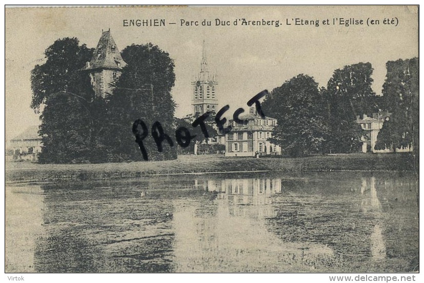 Enghien :  Parc Du Duc D'Arenberg     ( Ecrit Avec Timbre ) - Edingen