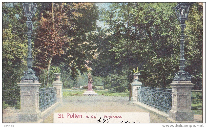 N.O.144   --    ST POLTEN  --  PARKEINGANG --  1909 - St. Pölten