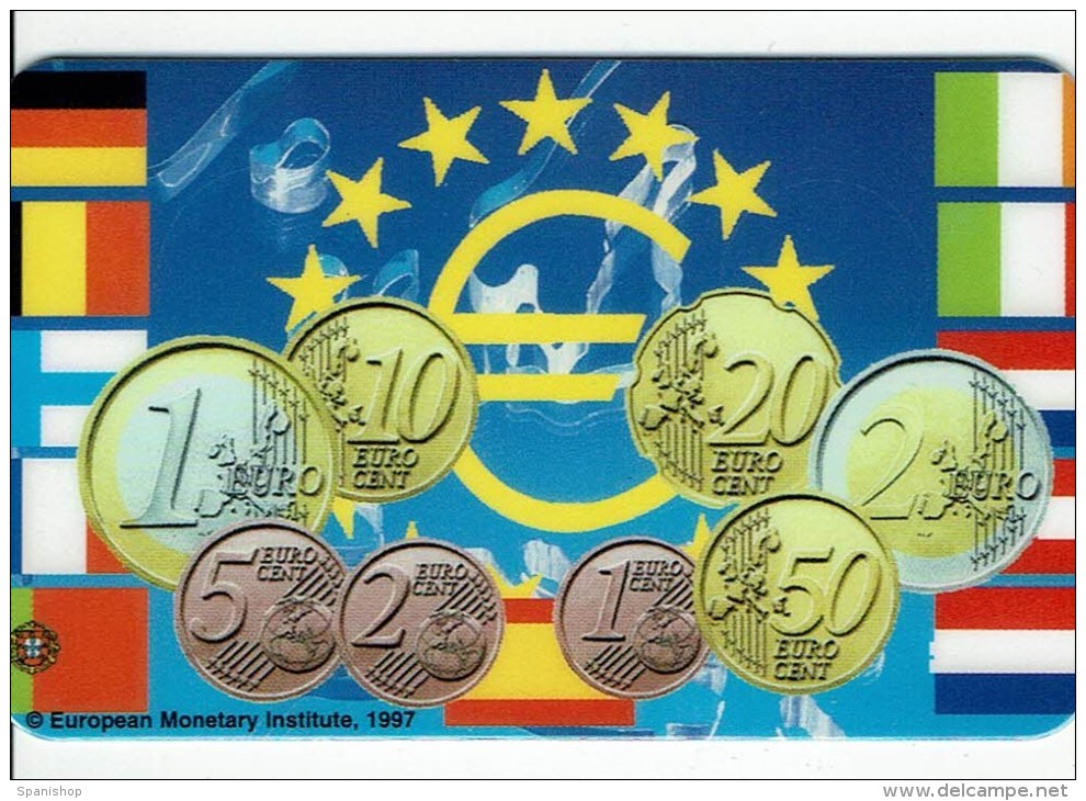 UK Prepaid Phonecard Euro Coins And Flags, Drapeaux - A Identificar