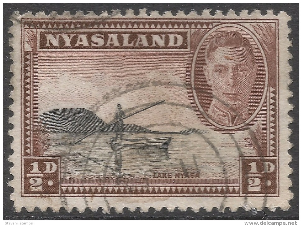 Nyasaland. 1945 KGVI. ½d Used. SG 144 - Nyassaland (1907-1953)