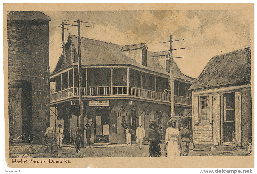 Dominica Market Street  Edit G. Phillip  House Of The Editor On The Card The Variety - Dominica
