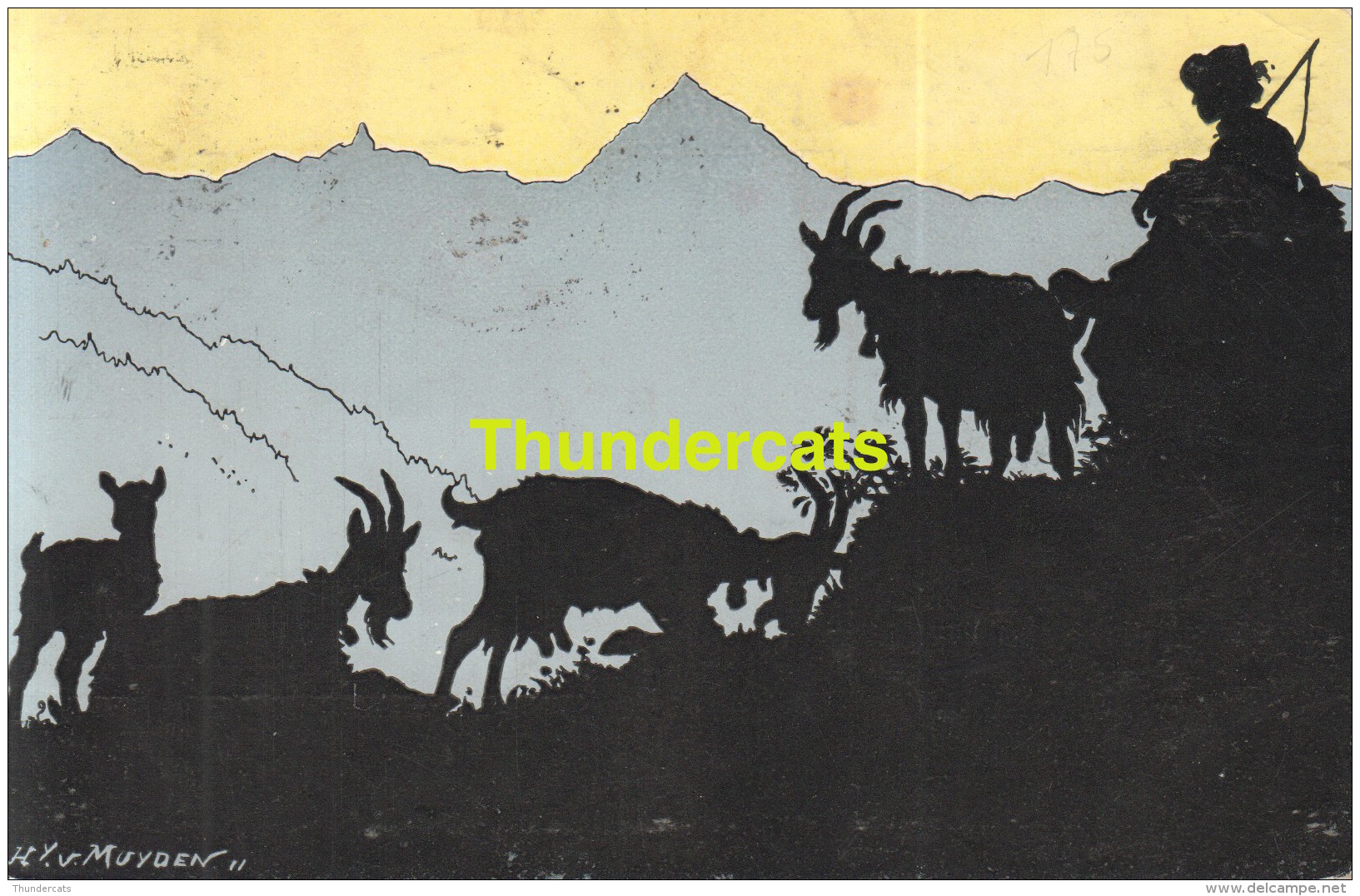 CPA ILLUSTRATEUR ARTIST SIGNED SILHOUET CARD CARTE SILHOUETTE MUYDEN - Silhouettes