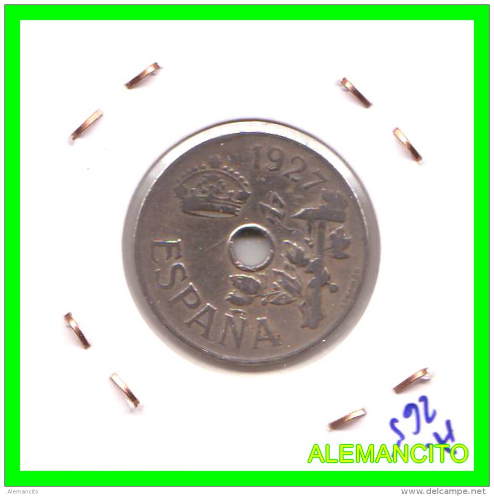 ESPAÑA  ( REPUBLICA ) MONEDA DE 25 Ctms: AÑO 1927 - 25 Céntimos