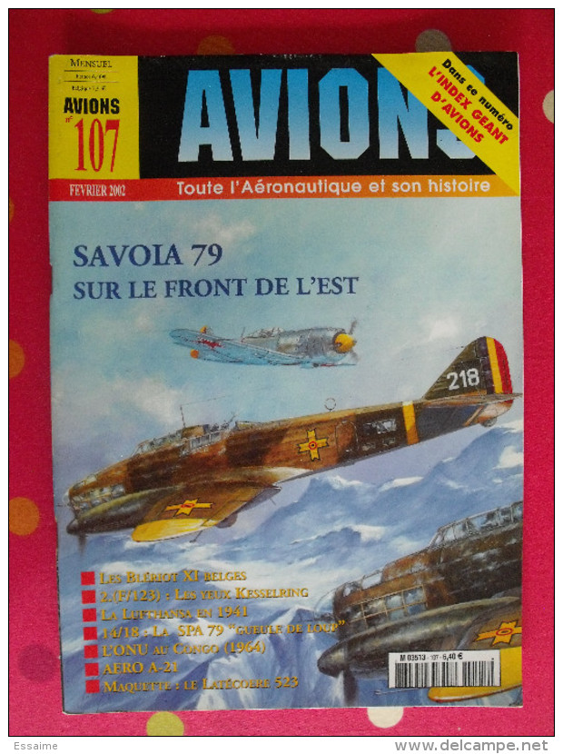 Revue Avions. N° 107 (2002).  Savoia Blériot Kesselring Lufthansa Latécoère - Aerei