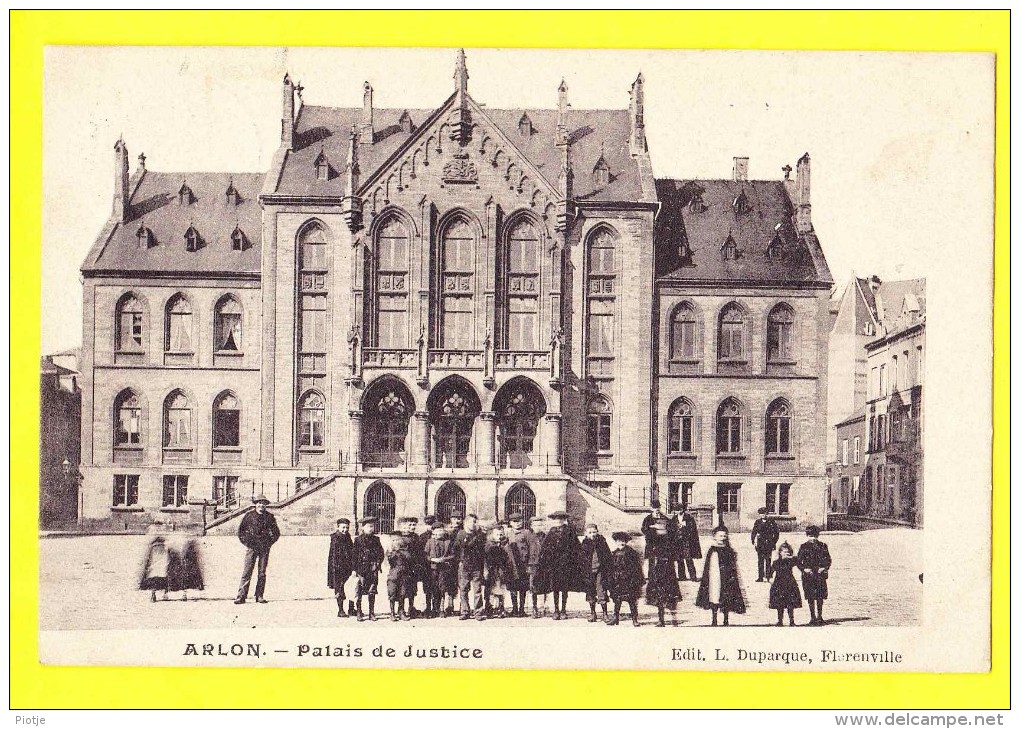 * Arlon - Aarlen (Luxembourg - La Wallonie) * (Edit L. Duparque, Florenville) Palais De Justice, Enfants, Animée, Rare - Aarlen