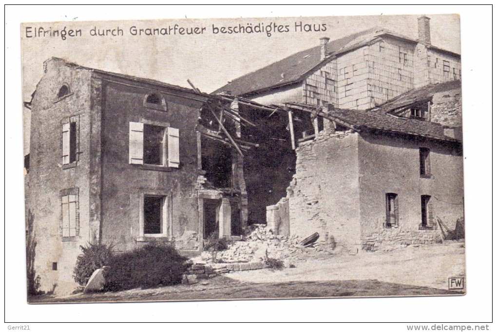 F 57810 AVRICOURT / ELFRINGEN, Zerstörungen 1.Weltkrieg - Rechicourt Le Chateau