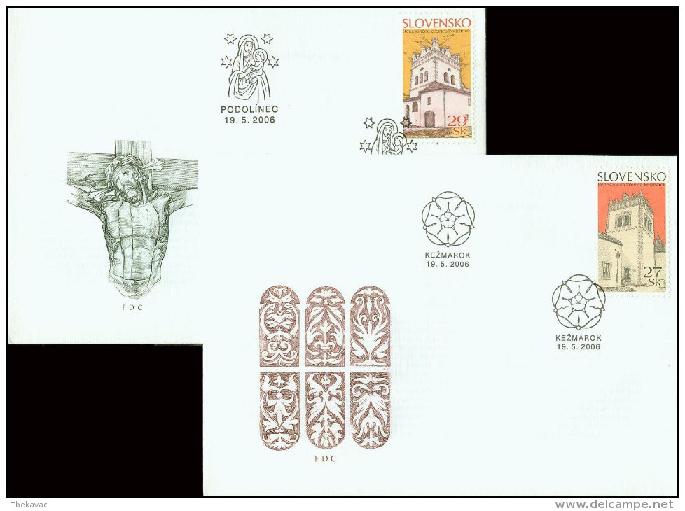 Slovakia 2006, FDC Covers Renaissance Belfries Mi.# 535-536, Ref.bbzg - FDC