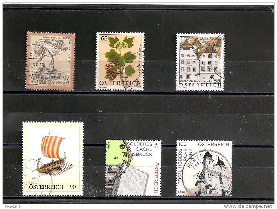 6  Timbres Oblitérés Différents - Gebraucht