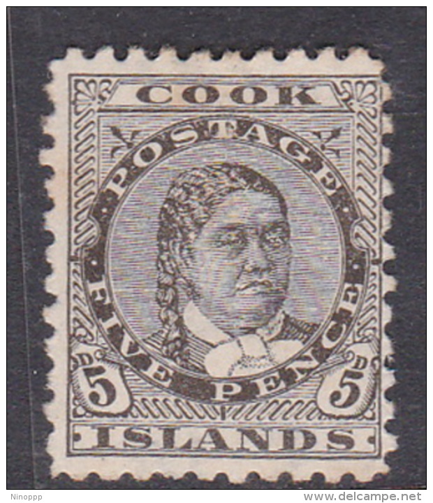 Cook Islands SG 9 1893 5d Olive Black Mint - Cook