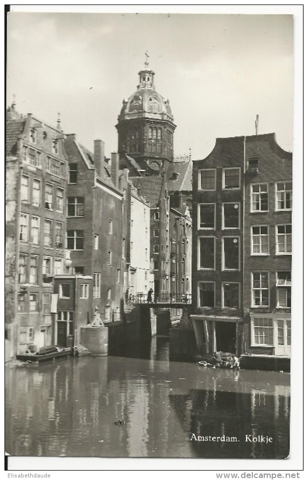 NEDERLAND - 1953 - PERFORE "K" Sur CARTE De AMSTERDAM Pour PARIS - PERFIN - Marcophilie