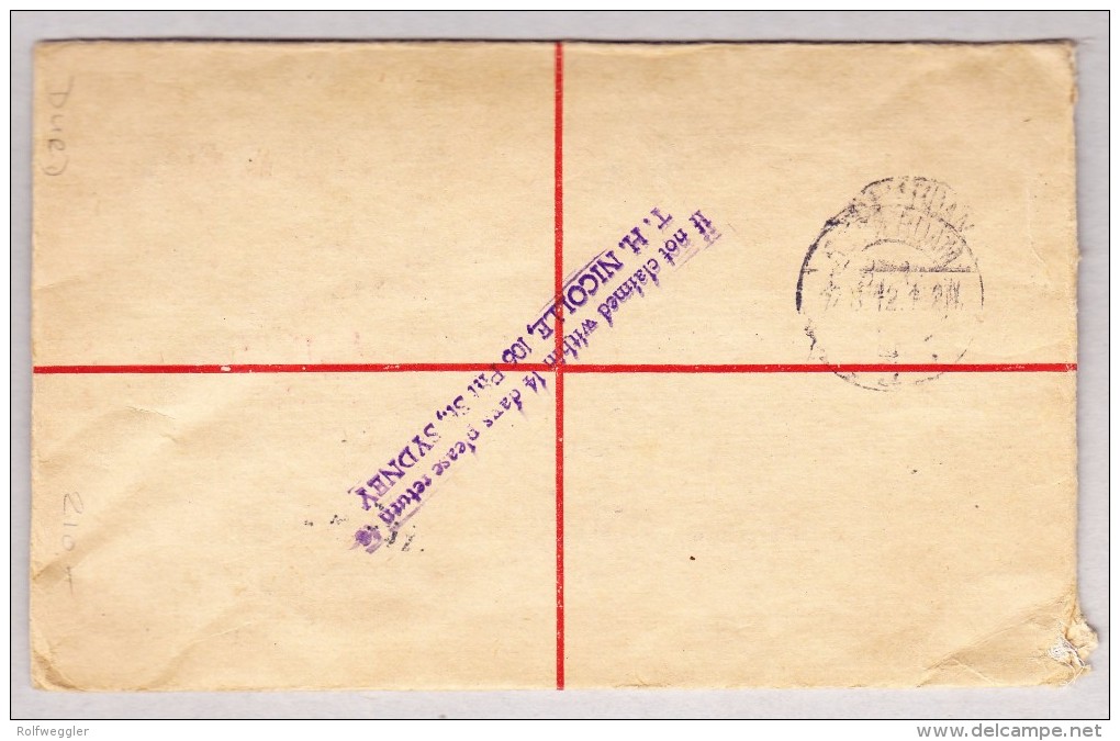 Australien NSW 13.7.1912 Sydney R-Ganzsache Nach Holland Mit Zusatzfrankatur NSW, Tasmania Und Western Australia - Lettres & Documents