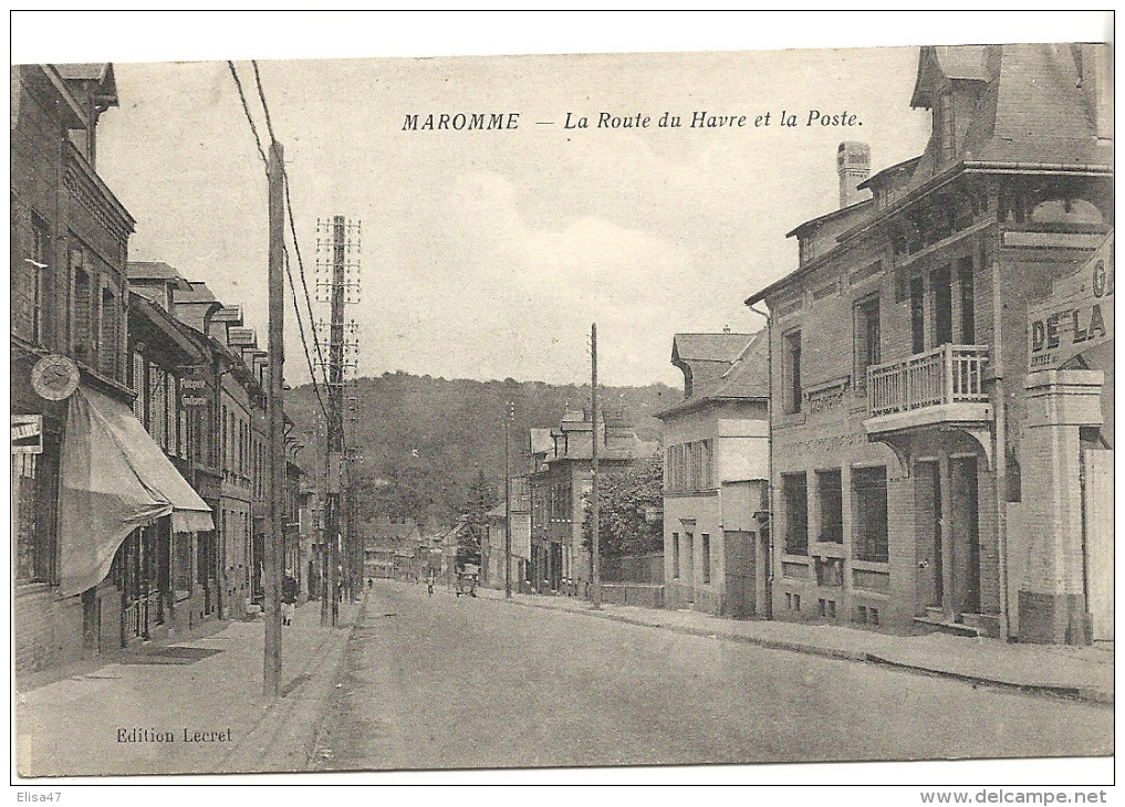 76 MAROMME  LA  ROUTE  DU  HAVRE  ET  LA  POSTE - Maromme