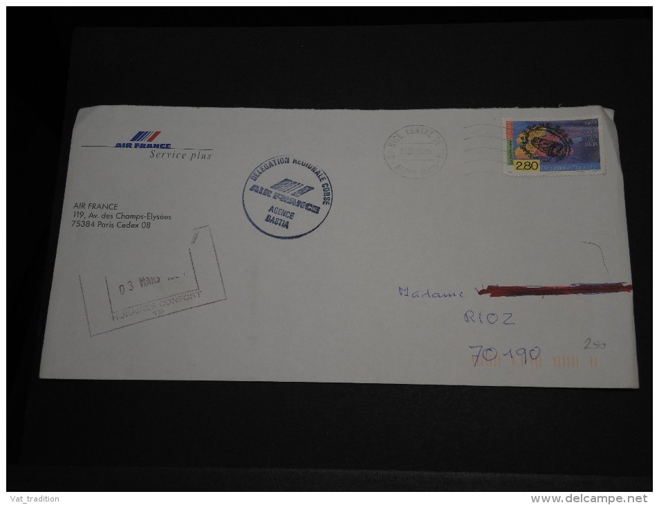 FRANCE -  Enveloppe De La Délégation Régionale Corse Air France Agence De Bastia - A Voir - L20 - 1960-.... Lettres & Documents