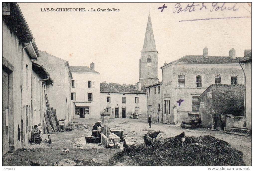 3226. CPA 54 LAY SAINT CHRISTOPHE. LA GRANDE RUE - Other & Unclassified