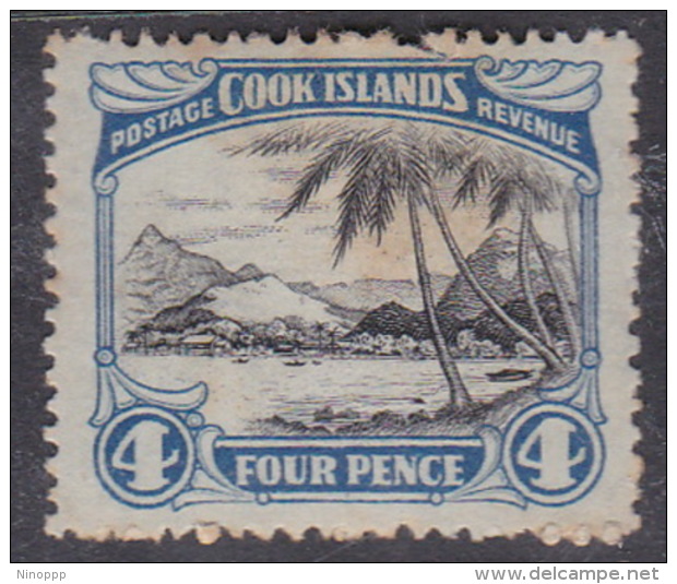 Cook Islands  SG 110 1933 4d Black And Bright Blue Mint Hinged - Cook Islands