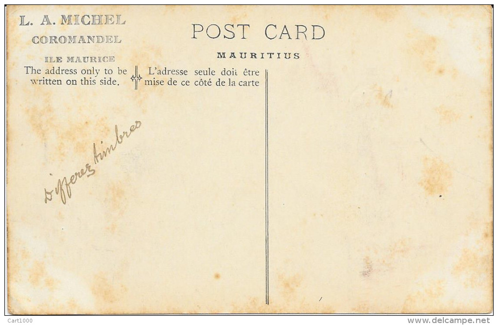 MAURITIUS PAMPLEMOUSSES LA KIOSUE DES GOURAMIS 1910 - Mauritius