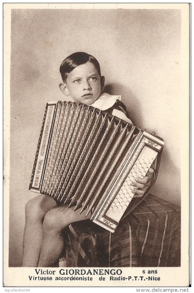 VICTOR GIORDANENGO. 6 ANS. VIRTUOSE ACCORDEONISTE DE RADIO P.T.T NICE - Sonstige & Ohne Zuordnung