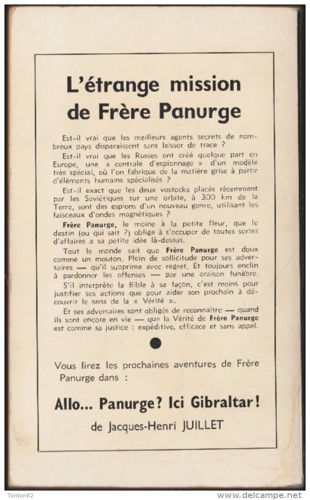 Jacques-Henri JUILLET - L'étrange Mission De Frère Panurge - Éditions Atlantic / Grand Damier - ( 1962 ) . - Other & Unclassified