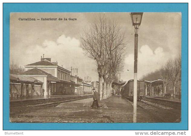 CPSM - Chemin De Fer Train Intérieur De La Gare De CAVAILLON 84 - Cavaillon