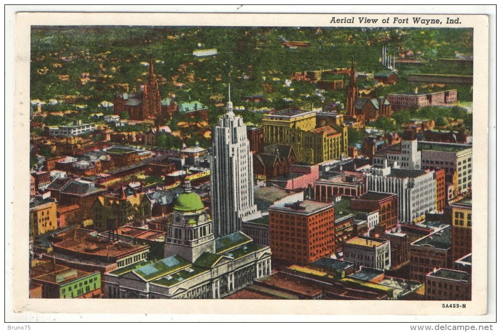 Aerial View Of Fort Wayne, Ind. - 1954 - Fort Wayne