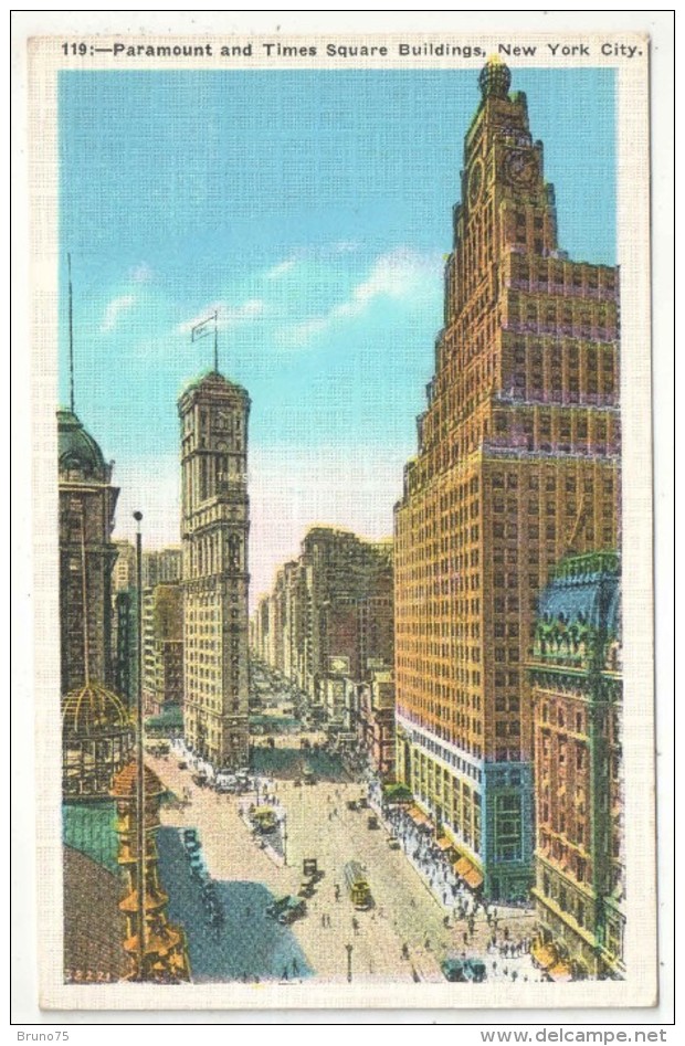 Paramount And Times Square Buildings, New York City - Time Square