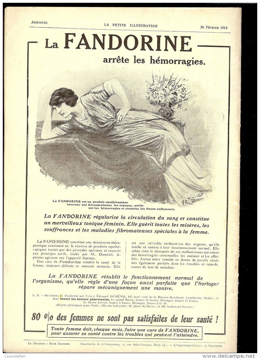 La Petite ILLUSTRATION THEATRE N°32 - 52 Du 28 02 1914 Les Cinq Messieurs De Francfort Par CharlesROESZLER PUB FANDORINE - Franse Schrijvers