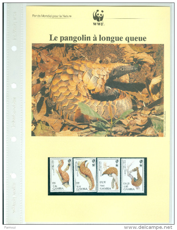 Album WWF (2) Coll.nat. et ani sauv.girage lycaon muscivore marte amazone ours pangolin 4 tim.neufs 4 env 1° Jour fiches