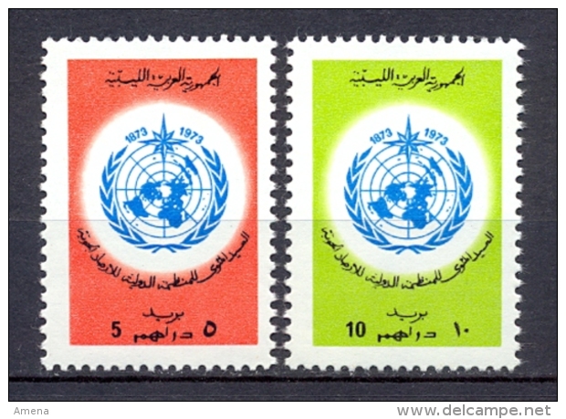 Libya/Libye 1973 - Stamps -  The 100th Anniversary Of IMO-WMO World Meteorological Organization - Libya