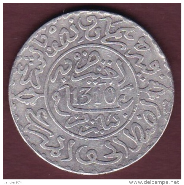 MAROC .2 ½ DIRHAMS (1/4 RIAL) AH 1310 PARIS.  HASSAN I. ARGENT - Marruecos