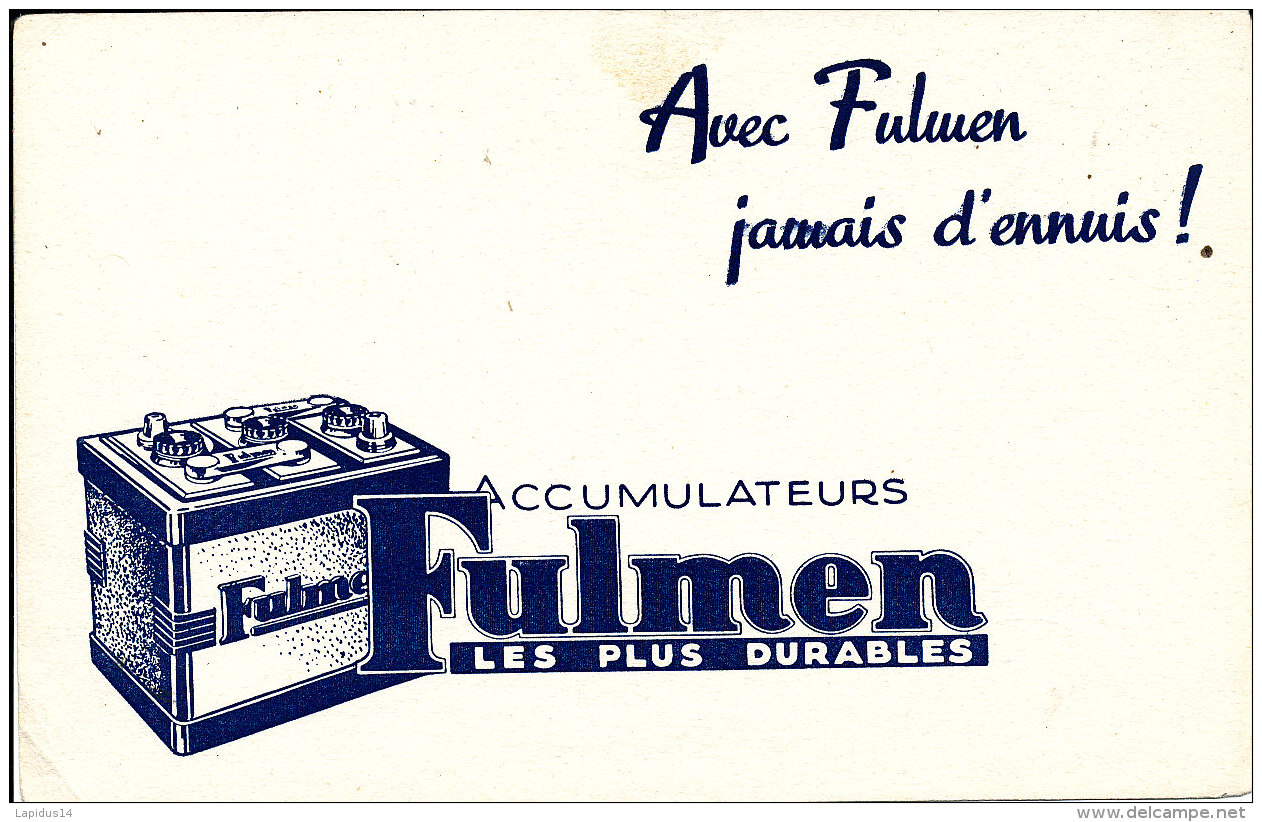 BU 1424 /   BUVARD -   BATTERIE ACCUMULATEURS  FULMEN - Automobile