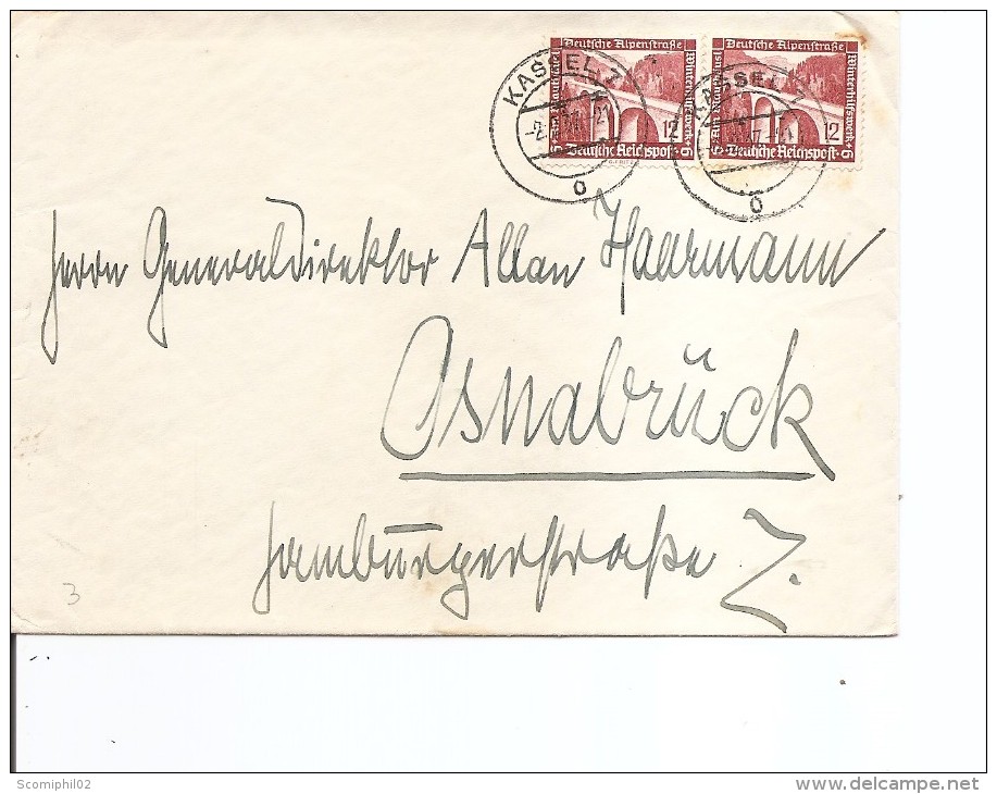 Allemagne ( Lettre De 1937 De Kassel Vers Osnabruck à Voir) - Covers & Documents