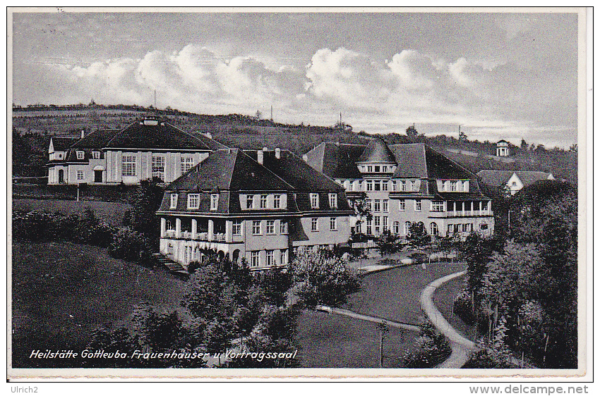 AK Heilstätte Gottleuba - Frauenhäuser U. Vortragssaal - 1936  (23427) - Bad Gottleuba-Berggiesshuebel