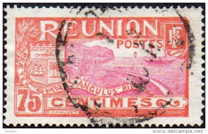 Réunion Obl. N°  68 - Vue -> Rade De Saint Denis - 75 C Rouge Et Rose-lilas - Oblitérés