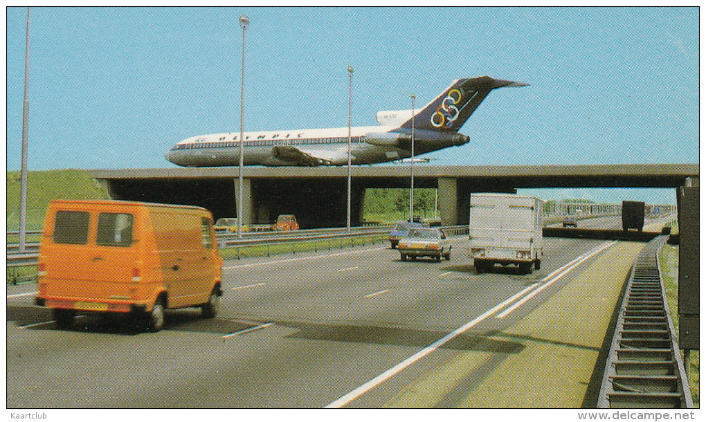 Amsterdam: MERCEDES-BENZ 207D, FORD TAUNUS MKV, CITROËN 2CV -Airport Schiphol, OLYMPIC, KLM , CPAir, Airflorida(Holland) - Voitures De Tourisme