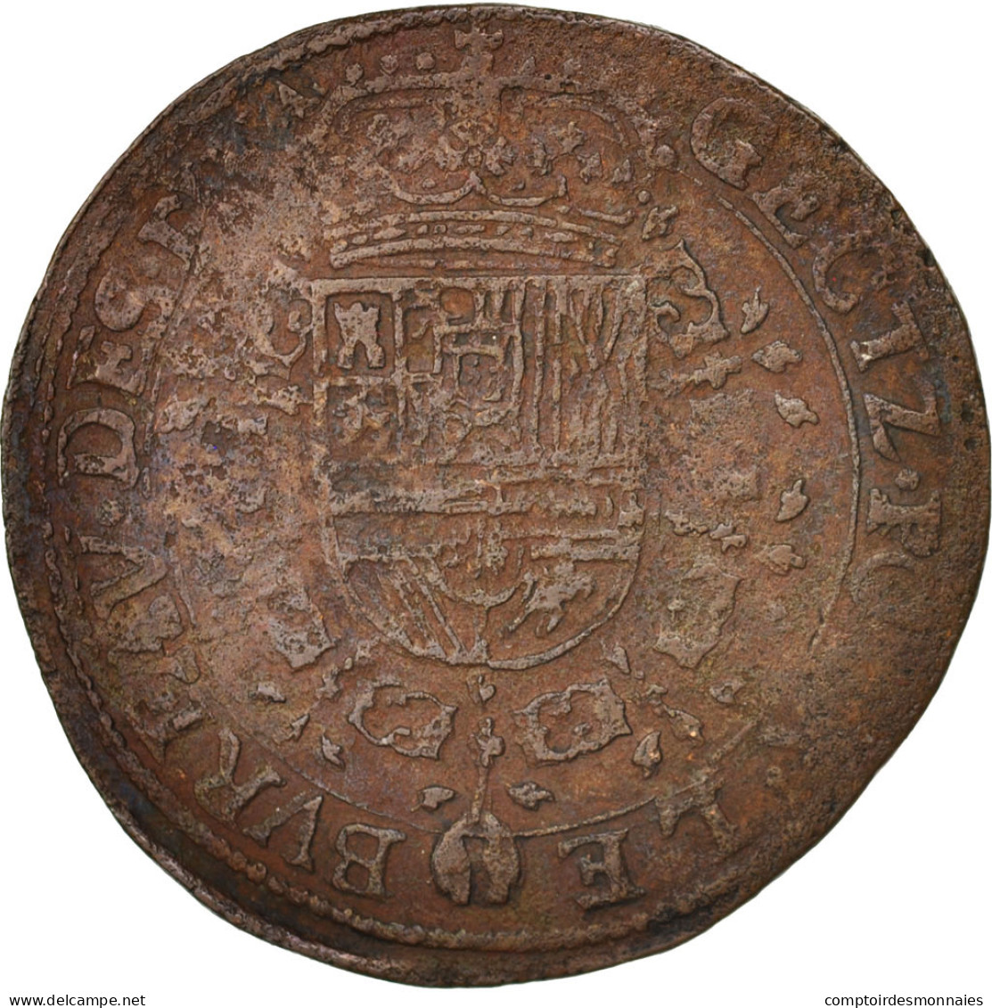 Pays-Bas, Jeton, Belgium, Charles II, Bruxelles, Bureau Des Finances, 1681, TB+ - Altri & Non Classificati