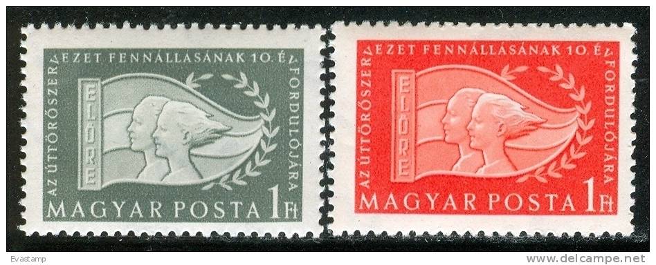 HUNGARY-1956. Pioneer Movement,10th Anniversary Cpl.Set MNH!!! - Unused Stamps