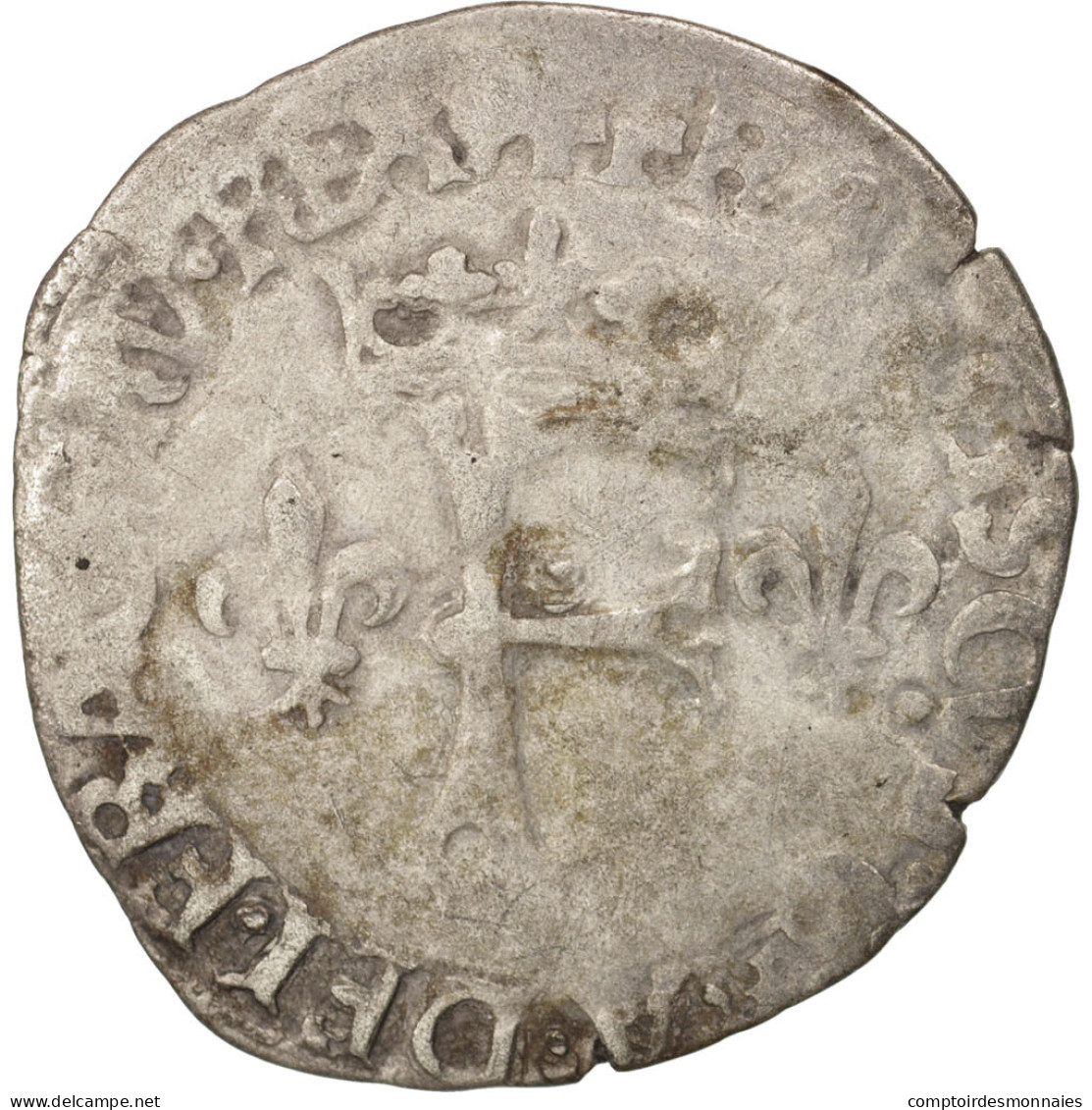 Monnaie, France, Dizain Franciscain, La Rochelle, TB, Billon, Duplessy:856 - 1515-1547 Francis I