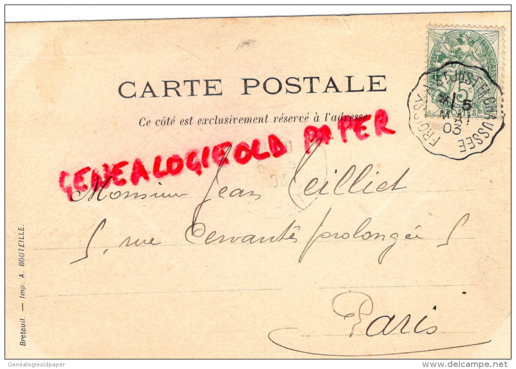 60 - FROISSY - RUE DE L' EGLISE- 1903- ECRITE A JEAN TEILLIET SAINT JUNIEN -PARIS - Froissy
