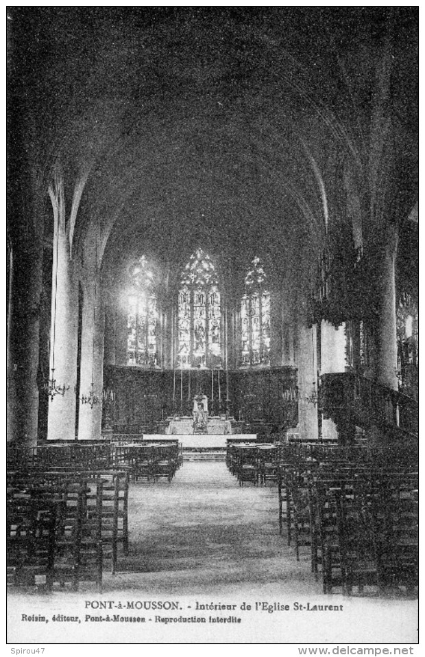 CPA PONT A MOUSSON - INTERIEUR DE L'EGLISE SAINT LAURENT - Pont A Mousson