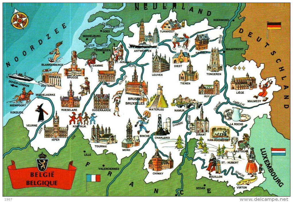 Carte Postale Géographique   BELGIQUE - Autres & Non Classés