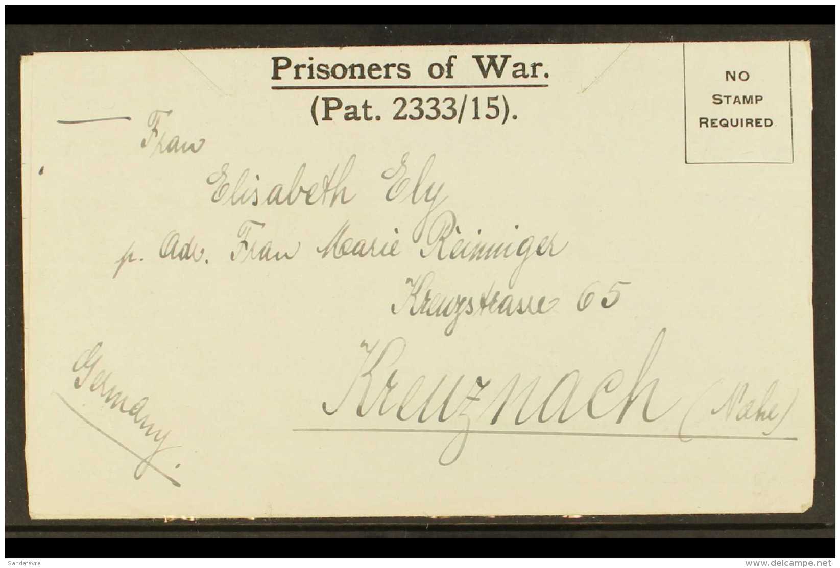 ISLE OF MAN 1918 "Prisoners Of War" Printed Letter Sheet From The Knockaloe Camp To Germany; With Censor Label... - Autres & Non Classés