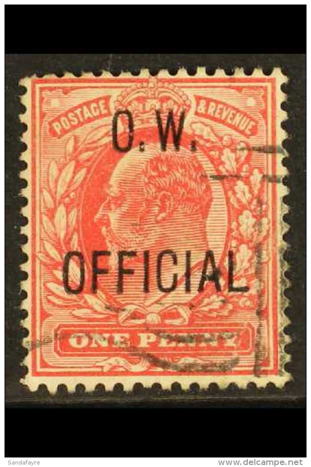 OFFICIALS 1902 1d Scarlet "O.W. OFFICIAL", SG O37, Good Used. For More Images, Please Visit... - Non Classés