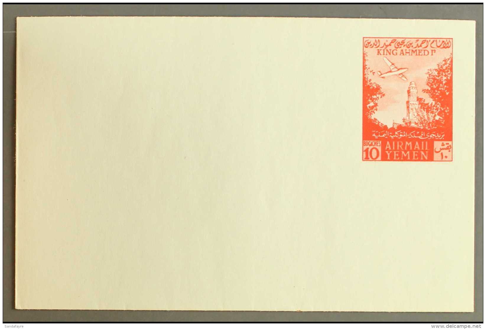 1956 10b Red On Slightly Bluish Wove Paper Air Letter Sheet, Very Fine Unused. Only 500 Printed. For More Images,... - Yémen